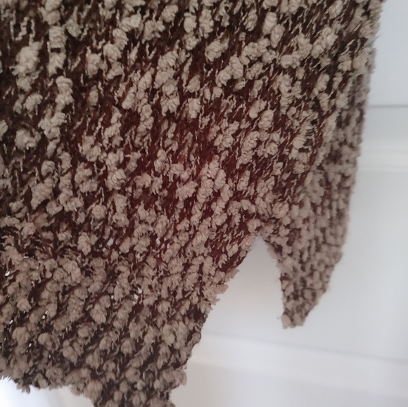 Simply Noelle Brown & Tan Soft Chunky Knit Popcorn Sweater Size L/XL - Picture 10 of 13